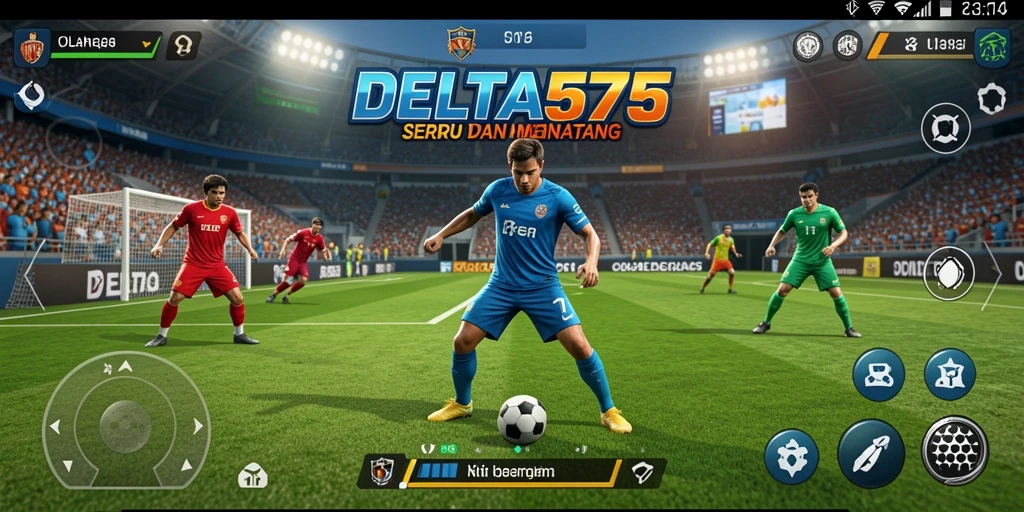 Tangkapan layar gameplay DELTA575 dengan aksi olahraga yang mendebarkan.