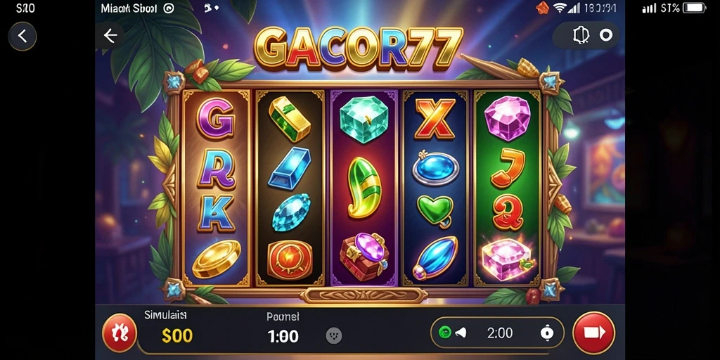 Tampilan menarik dari gameplay GACOR77 dalam simulasi slot.
