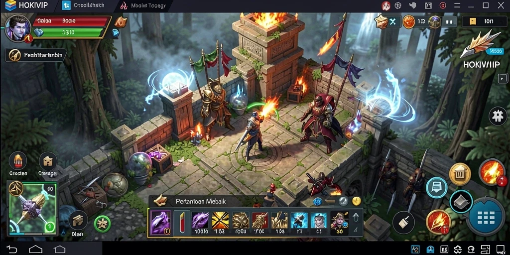 Gameplay HOKIVIP yang menegangkan dalam Tower Defense.