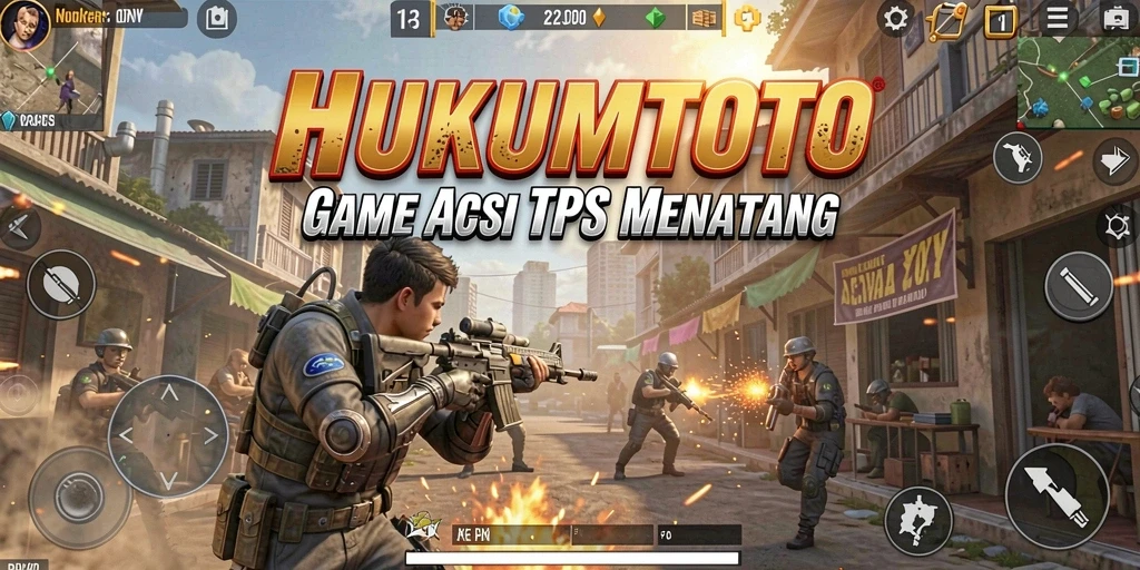 Gameplay menarik HUKUMTOTO dengan aksi tembak-menembak yang seru.