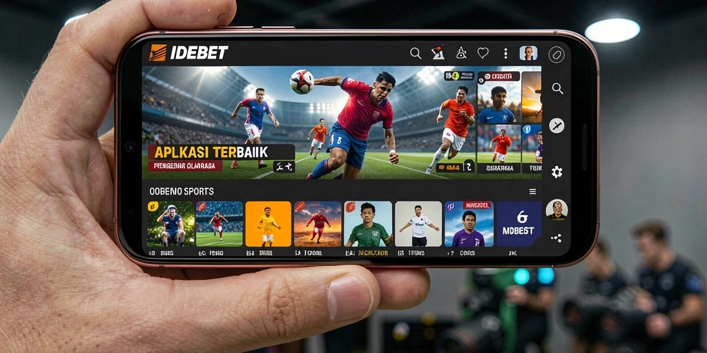 Screenshot utama IDEBET menampilkan pengalaman gameplay yang mendebarkan di olahraga.