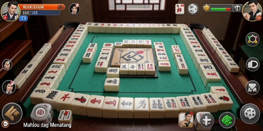 Screenshot K3K3 menampilkan gameplay Mahjong yang seru dan menantang.