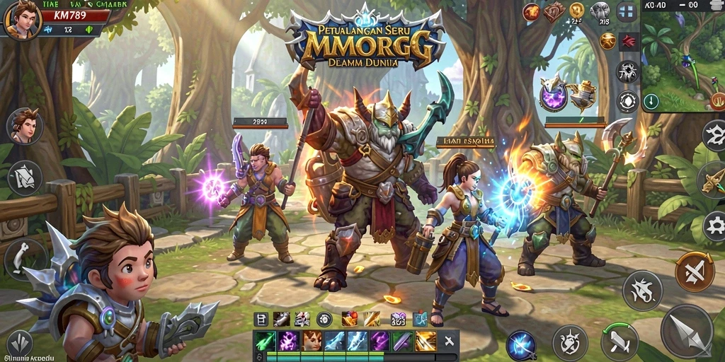 Tampilan gameplay KM789 yang mengasyikkan dan interaktif dalam dunia MMORPG.