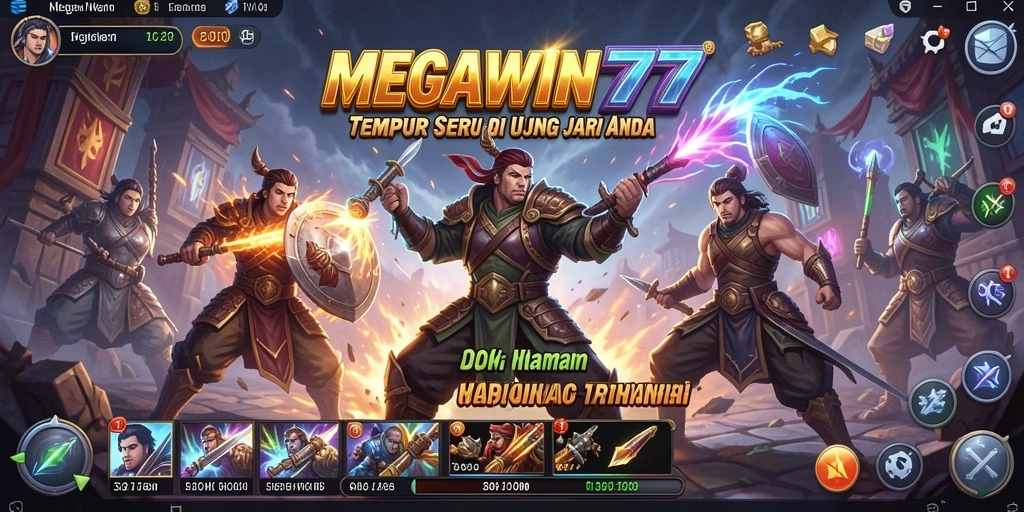 Tampilan gameplay MEGAWIN777 yang menegangkan dan penuh aksi.