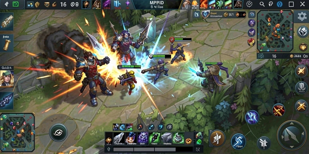 Gameplay seru di arena MOBA MPOID.