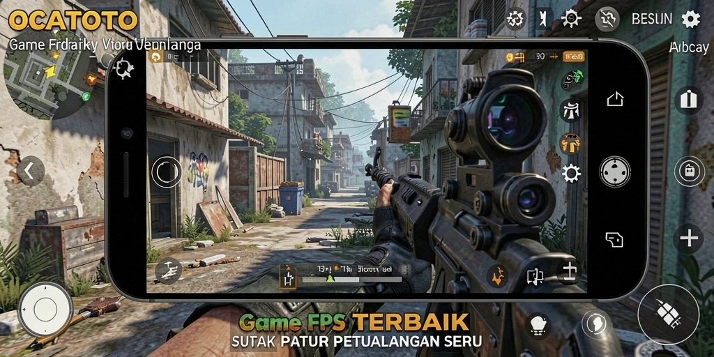 Screenshot OCATOTO menampilkan momen intens dalam pertempuran FPS yang mendebarkan.
