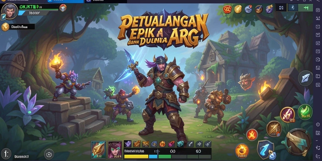 Tangkapan layar yang menampilkan aksi seru dalam pertempuran ARPG.