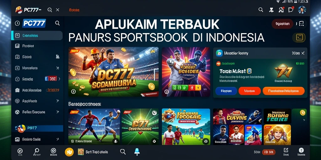 Tampilan utama gameplay Sportsbook di PC777 dengan opsi taruhan.