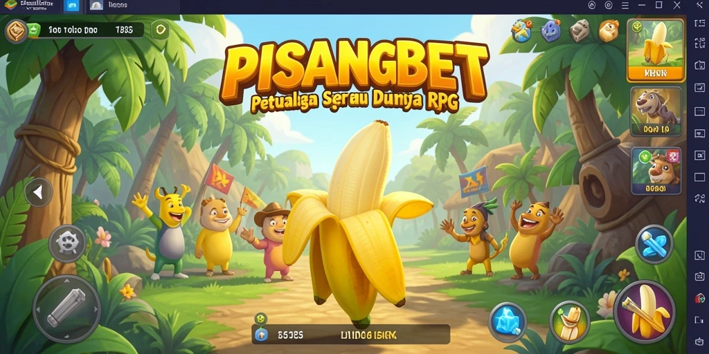 Tampilan gameplay PISANGBET yang seru dengan aksi petualangan RPG.
