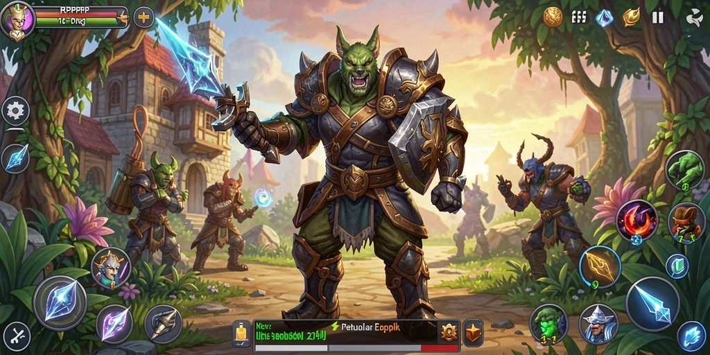 Tampilan gameplay RPRPRP yang menakjubkan dan intrik dunia RPG.