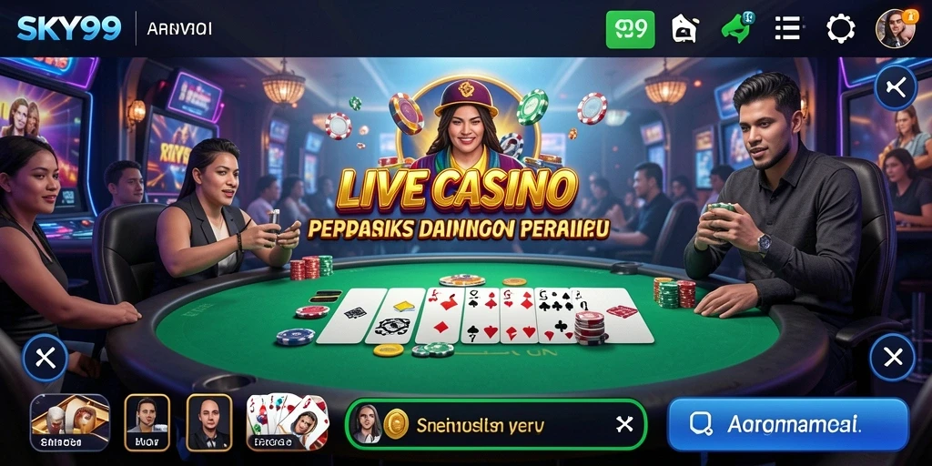 Tampilan gameplay seru di SKY99 Live Casino.