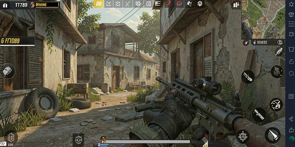 Screenshot utama TT789 menampilkan aksi pertempuran FPS yang mendebarkan.