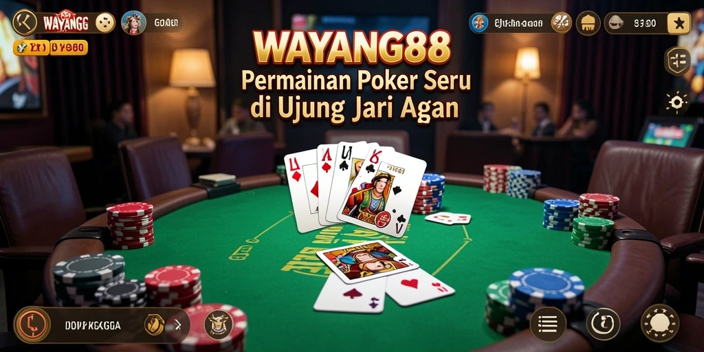 Tampilan menarik dari gameplay permainan Poker WAYANG88.