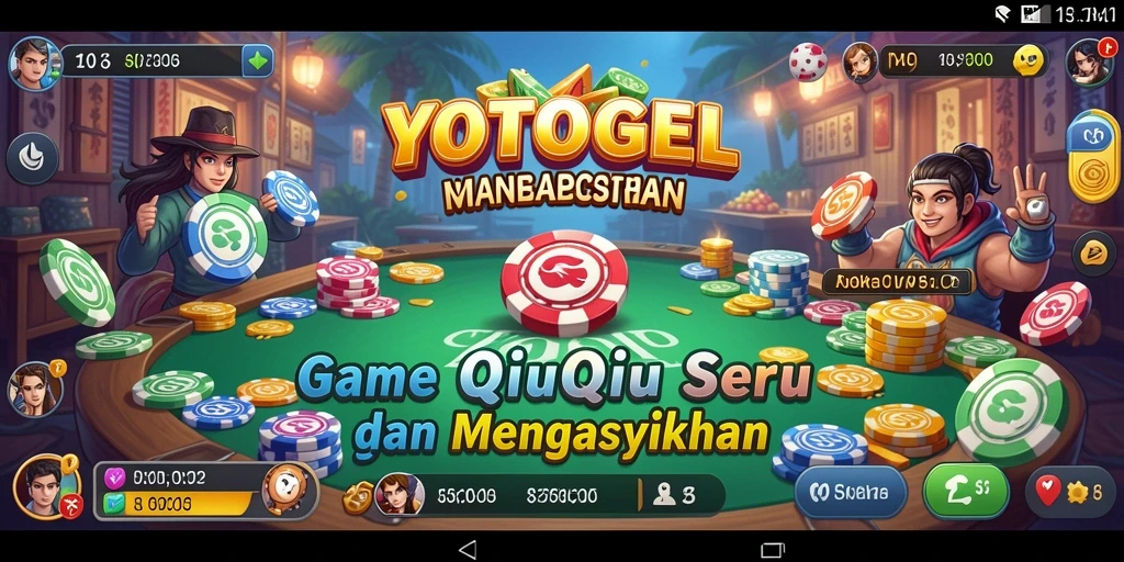 Screenshot utama YOTOGEL menampilkan gameplay QiuQiu yang seru dan menantang.